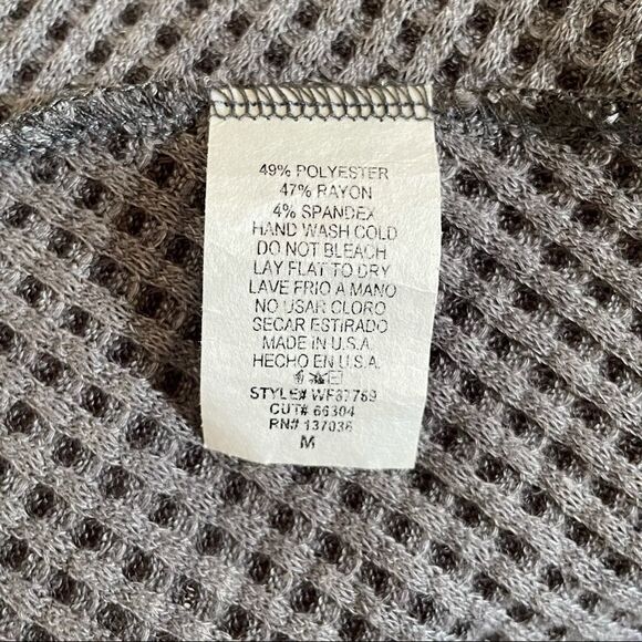 Altar’d State Thermal Raw Edge Slub Shaw Pocketed Cardigan, Medium - Picture 14 of 14